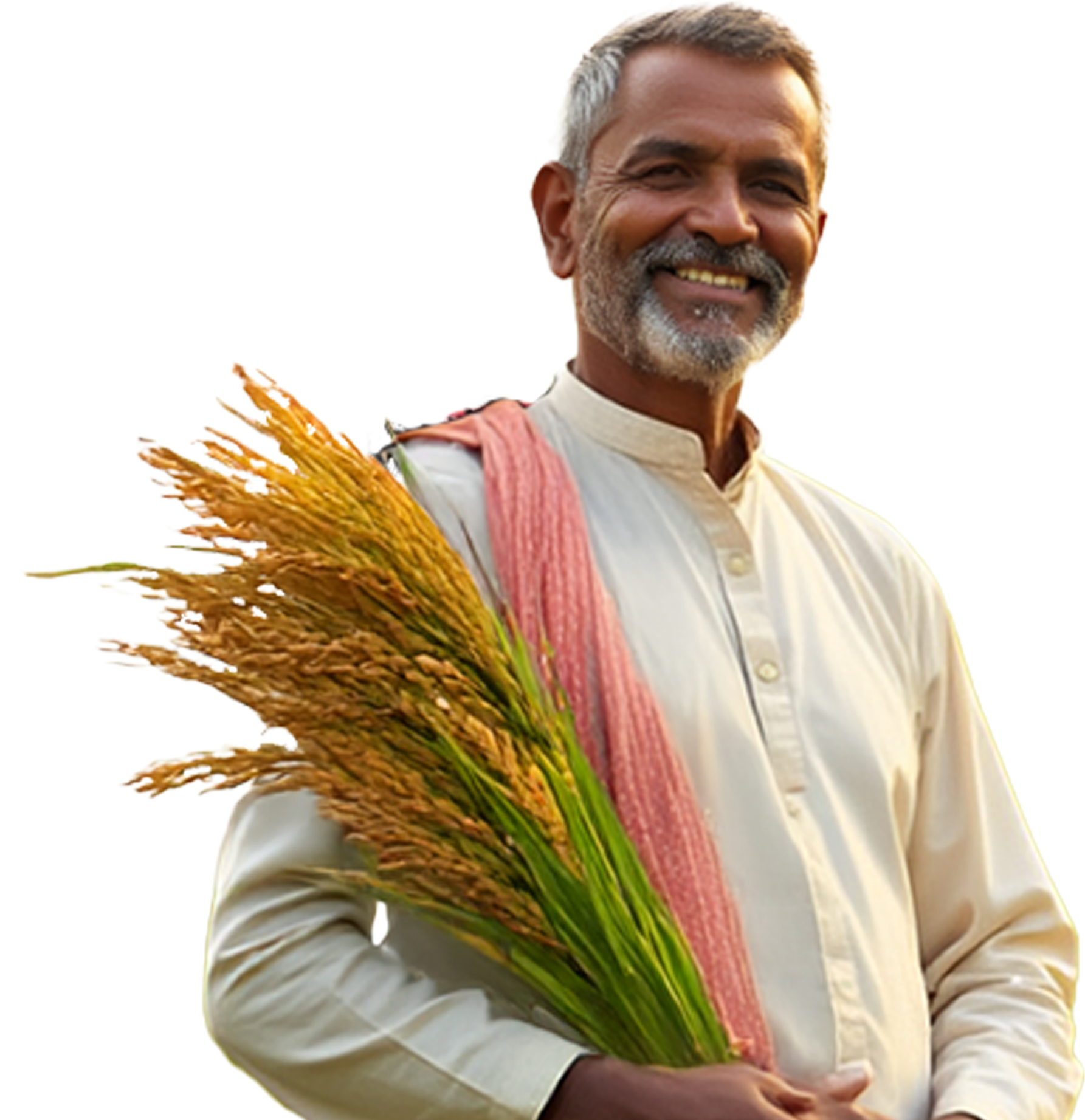 Farmer with rice